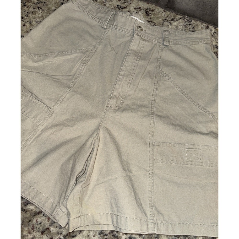 Vintage Columbia Women's 12 Khaki Utility Shorts Cotton Canvas Hiking Safari 29